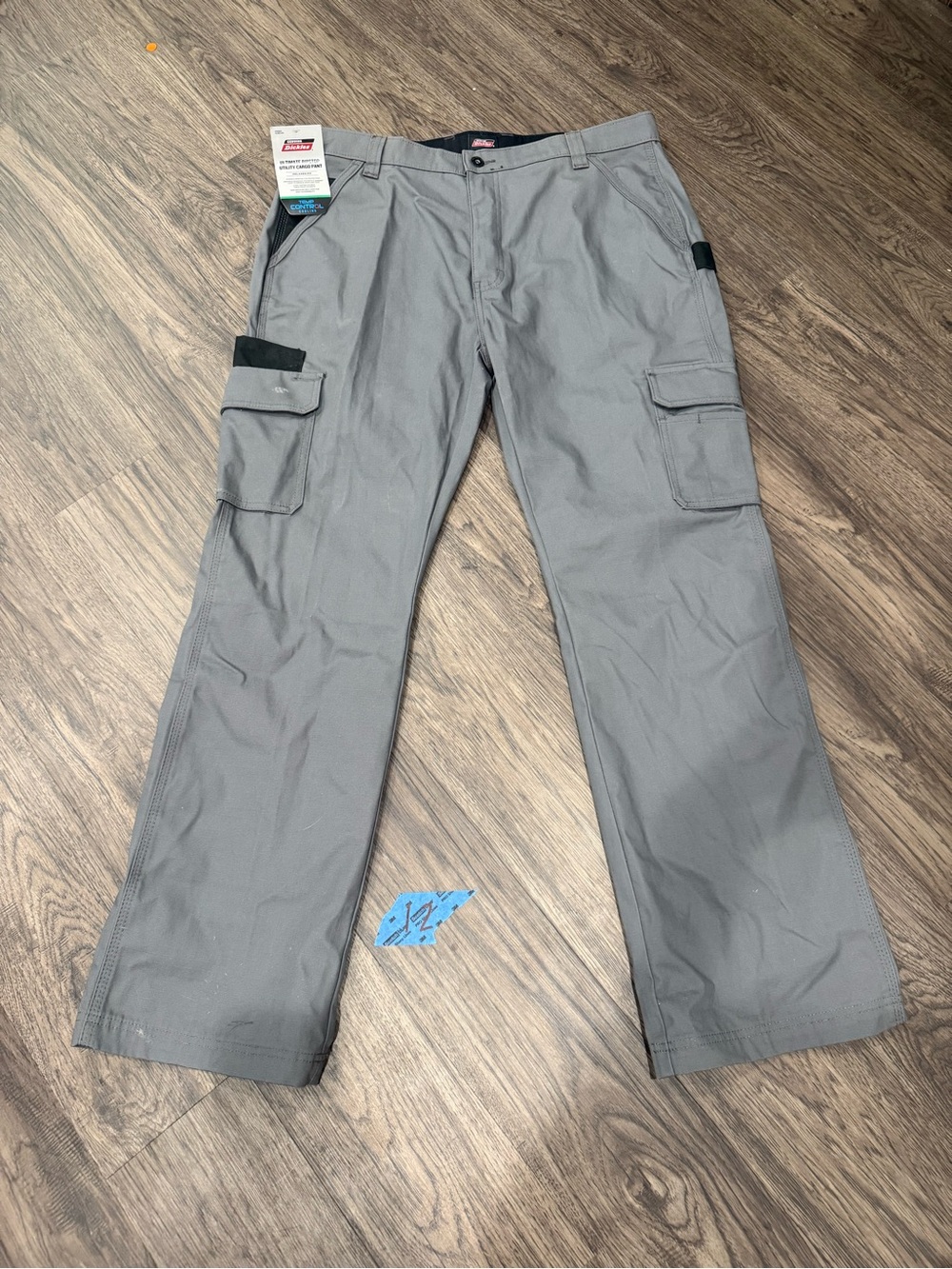 Men's Gray Cargo Work Pants Temperature Control 36x32